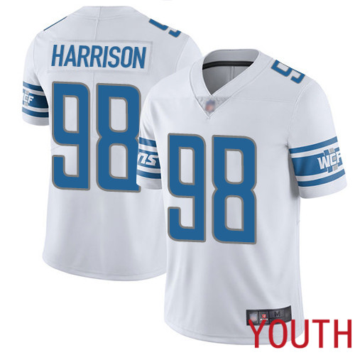 Detroit Lions Limited White Youth Damon Harrison Road Jersey NFL Football #98 Vapor Untouchable